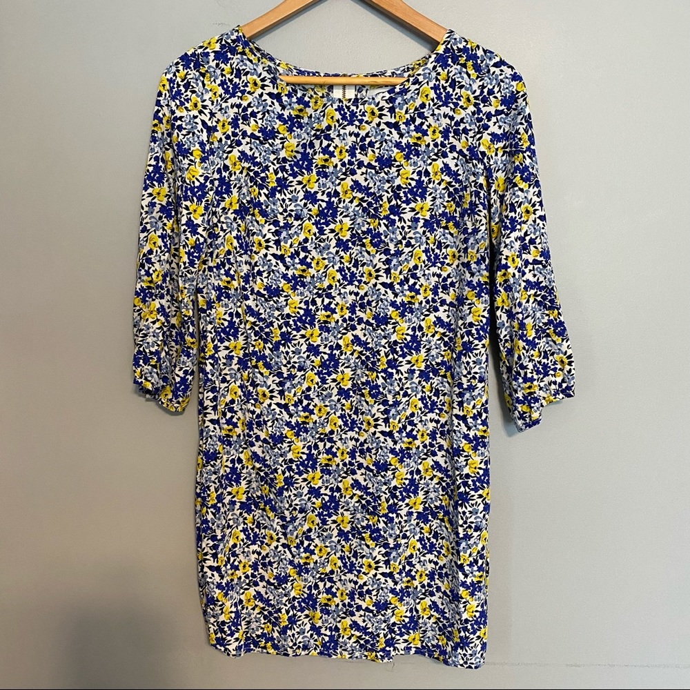 OLD NAVY floral long sleeve shift dress sz XS